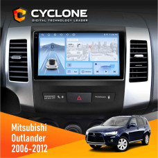 Штатная магнитола Mitsubishi Outlander XL 2006-2012 AMP Cyclone C9009 4x64, DSP, 4G, 2k