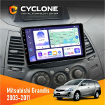 Штатная магнитола Mitsubishi Grandis 2003-2011 Cyclone C9-011 4x64, DSP