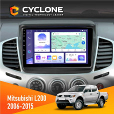 Штатная магнитола Mitsubishi L200 2006-2015 Cyclone C9008 4x64, DSP