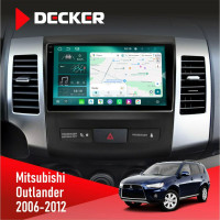 Штатная магнитола Mitsubishi Outlander XL 2006-2012 AMP Decker D9004 6x128, DSP 360, 2k