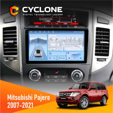 Штатная магнитола Mitsubishi Pajero 2007-2021 AMP Rockford Cyclone C9009 4x64, DSP, 4G, 2k