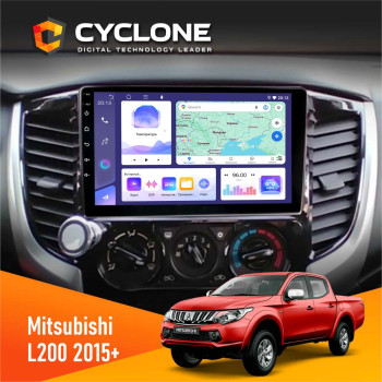 Штатна магнітола Mitsubishi L200 2015+ Cyclone C9-011 4x64, DSP