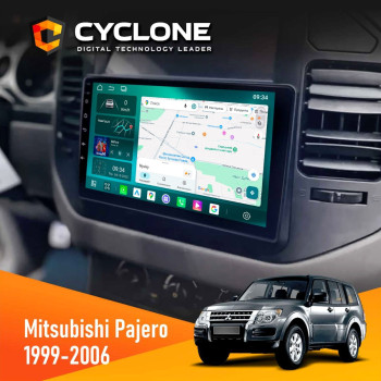 Штатная магнитола Mitsubishi Pajero 1999-2006 Wood Cyclone C9-013 4x64 DSP 4G