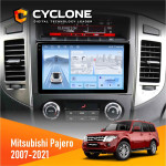 Штатна магнітола Mitsubishi Pajero 2007-2021 Cyclone C9-012 4x64 DSP 4G