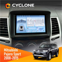 Штатная магнитола Mitsubishi Pajero Sport 2008-2015 Cyclone C9009 4x64, DSP, 4G, 2k