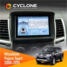 Штатная магнитола Mitsubishi Pajero Sport 2008-2015 Cyclone C9009 4x64, DSP, 4G, 2k
