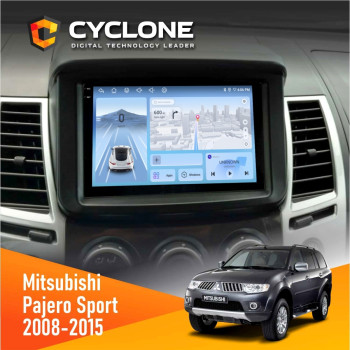 Штатна магнітола Mitsubishi Pajero Sport 2008-2015 Cyclone C9-012 4x64 DSP 4G