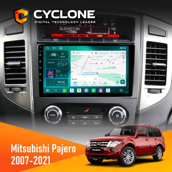 Штатна магнітола Mitsubishi Pajero 2007-2021 Cyclone C9-013 4x64 DSP 4G