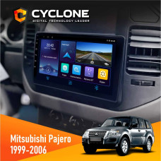  Штатна магнітола Mitsubishi Pajero 1999-2006 Cyclone C9006 4x64, DSP, DVR