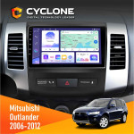 Штатная магнитола Mitsubishi Outlander XL 2006-2012 Cyclone C9-011 4x64, DSP