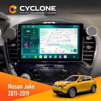 Штатна магнітола Nissan Juke 2011-2019 Cyclone C9-013 4x64 DSP 4G