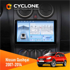 Штатная магнитола Nissan Qashqai 2007-2014 Cyclone C9009 4x64, DSP, 4G, 2k