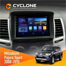  Штатна магнітола Mitsubishi Pajero Sport 2008-2015 Cyclone C9006 4x64, DSP, DVR