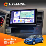Штатная магнитола Nissan Tiida 2004-2012 Cyclone C9-012 4x64 DSP 4G
