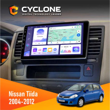 Штатная магнитола Nissan Tiida 2004-2012 Cyclone C9009 4x64, DSP, 4G, 2k