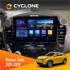 Штатная магнитола Nissan Juke 2011-2019 Cyclone C9006 4x64, DSP, DVR
