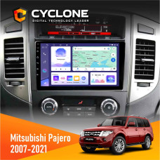 Штатная магнитола Mitsubishi Pajero 2007-2021 Cyclone C9008 4x64, DSP