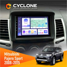Штатная магнитола Mitsubishi Pajero Sport 2008-2015 Cyclone C9008 4x64, DSP