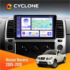 Штатная магнитола Nissan Navara (D40) 2005-2010 Cyclone C9008 4x64, DSP