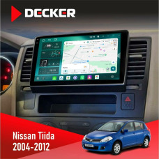 Штатна магнітола Nissan Tiida 2004-2012 Decker D9004 6x128, DSP 360, 2k