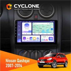 Штатная магнитола Nissan Qashqai 2007-2014 Cyclone C9008 4x64, DSP