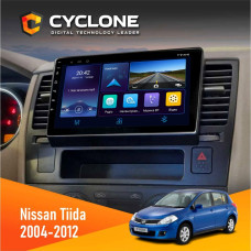  Штатна магнітола Nissan Tiida 2004-2012 Cyclone C9006 4x64, DSP, DVR