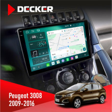 Штатна магнітола Peugeot (3008) 2009-2016 Climate Decker D9004 6x128, DSP 360, 2k