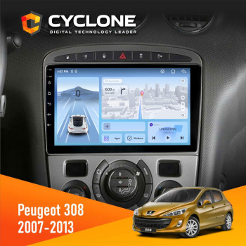 Штатна магнітола Peugeot 308 2007-2013 Black Cyclone C9-012 4x64 DSP 4G