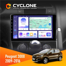 Штатная магнитола Peugeot (3008) 2009-2016 Cyclone C9008 4x64, DSP