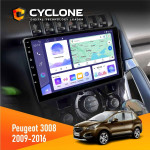Штатная магнитола Peugeot (3008) 2009-2016 Climate Cyclone C9-011 4x64, DSP