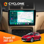 Штатная магнитола Peugeot 307 2001-2011 Cyclone C9-013 4x64 DSP 4G