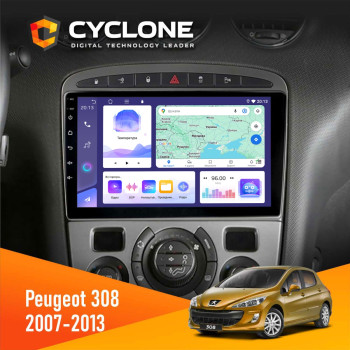 Штатна магнітола Peugeot 308 2007-2013 Black Cyclone C9-011 4x64, DSP