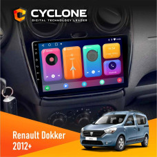  Штатна магнітола Renault Dokker, Sandero, Lodgy 2012+ (1 кнопка) Cyclone C9CPL 2x32