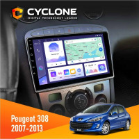 Штатная магнитола Peugeot 308 2007-2013 Silver Cyclone C9-011 4x64, DSP