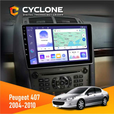 Штатная магнитола Peugeot 407 2004-2010 Cyclone C9008 4x64, DSP
