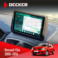 Штатная магнитола Renault Clio 2005-2014 Decker D9004 6x128, DSP 360, 2k