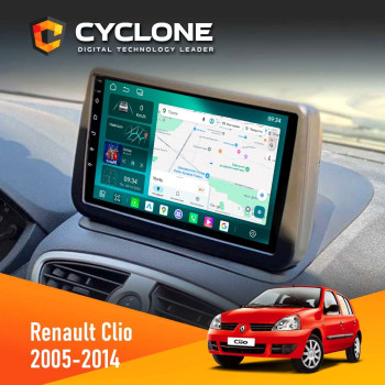 Штатная магнитола Renault Clio 2005-2014 Cyclone C9-013 4x64 DSP 4G