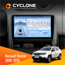 Штатная магнитола Renault Duster 2010-2015 Cyclone C9009 4x64, DSP, 4G, 2k