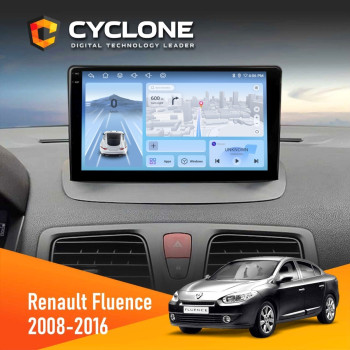 Штатна магнітола Renault Fluence 2009-2017 Cyclone C9-012 4x64 DSP 4G
