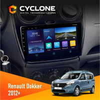 Штатная магнитола Renault Dokker, Sandero, Lodgy 2012+ (1 кнопка) Cyclone C9006 4x64, DSP, DVR