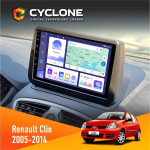 Штатная магнитола Renault Clio 2005-2014 Cyclone C9-011 4x64, DSP