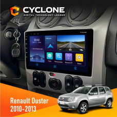  Штатна магнітола Renault Duster 2010-2013 Cyclone C9006 4x64, DSP, DVR