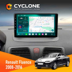 Штатная магнитола Renault Fluence 2009-2017 Cyclone C9-013 4x64 DSP 4G