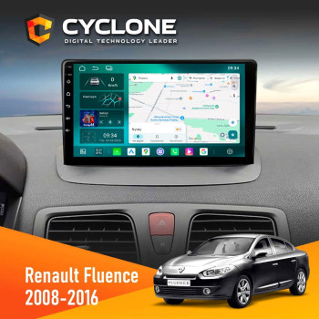 Штатная магнитола Renault Fluence 2009-2017 Cyclone C9-013 4x64 DSP 4G
