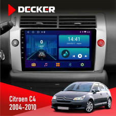 Штатная магнитола Citroen C4 2004-2010 Decker D9001 4x64, DSP