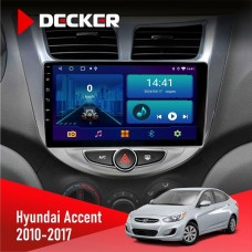 Штатная магнитола Hyundai Accent 2010-2017 Decker D9001 4x64, DSP