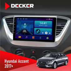 Штатная магнитола Hyundai Accent 2017+ Decker D9001 4x64, DSP