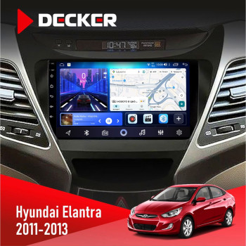 Штатна магнітола Hyundai Elantra 2011-2013 Decker D9-006 4x64, 4G