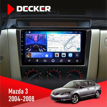 Штатна магнітола Mazda 3 2004-2008 Decker D9-006 4x64, 4G