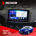 Штатная магнитола Mazda 3 2009-2013 Decker D9-006 4x64, 4G